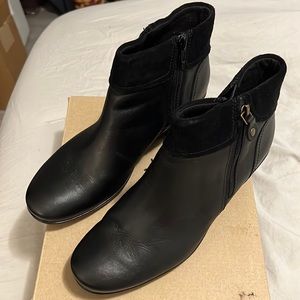 CLARKS black bootie. Great condition! Original box, no refunds